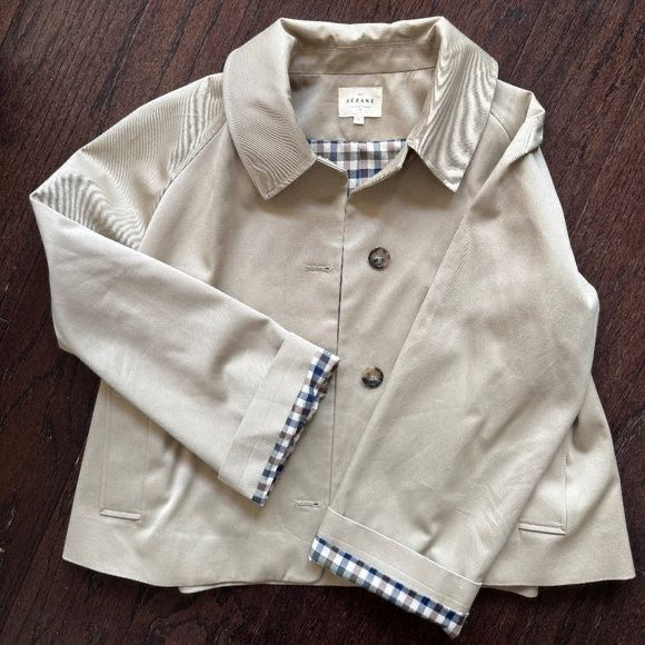 Beige Cropped Jacket